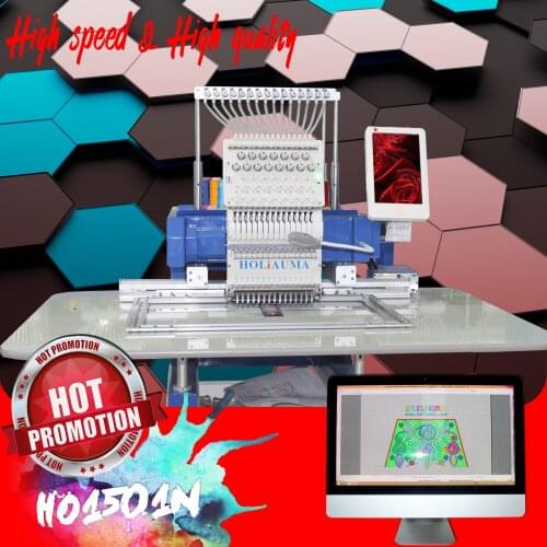 10 years service!!! HOLiAUMA Single head 15 colors 1200SPM automatical multi function industrial embroidery machine