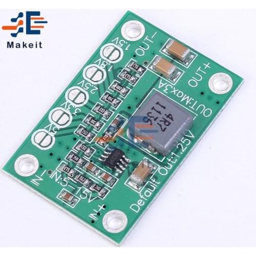 5-16V To 1.25V/1.5V/1.8V/2.5V/3.3V/5V 3A Step Down Power Supply Module Adjustable Buck Voltage Converter Board