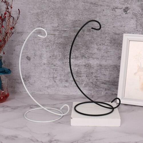 5PC Bauble Holder Ornament Hanging Display Plant Stand Hanger Iron Art Home Decoration Retro Glass Ball Hanging Stand Holder