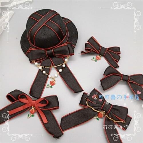 Lolita dark gothic hair accessories tiara hairpin British base hat Lolita kill cla Loli accessories