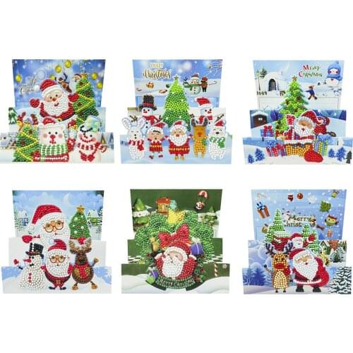 1Pcs 5D DIY Special Shaped Diamond Painting Greeting Card Part Drill Christmas Birthday Halloween Diamond Handmade Cards New