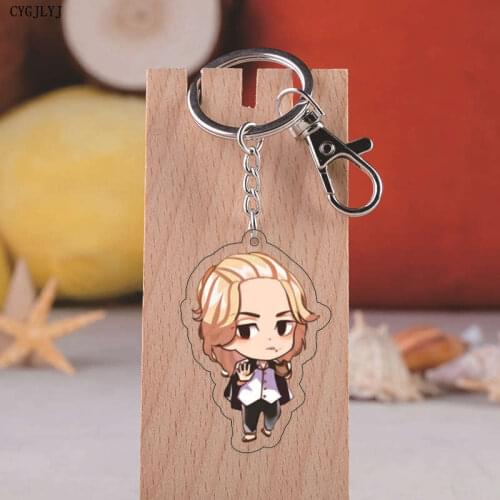 Anime Tokyo Revengers Keychain Figure Manjiro Ken Chifuyu Takashi Kazutora Keisuke Acrylic Key Chain For Women Men Jewelry