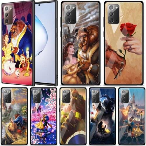 Beauty and the beast for Samsung Galaxy Note 20 Ultra 10 Lite Plus 9 8 5G A70 A50 A40 A30 A20 Tempered Glass Phone Case