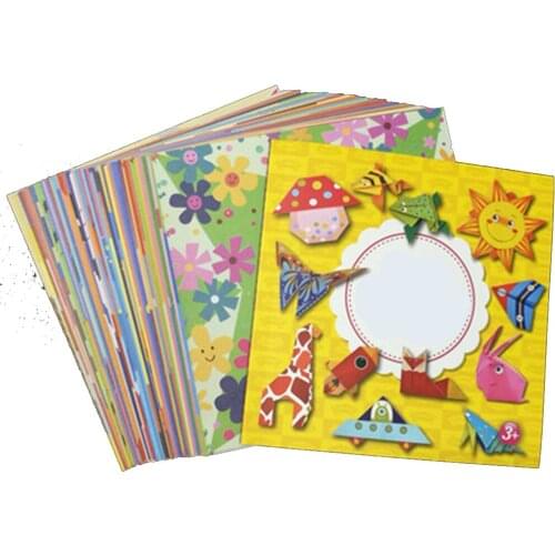 3-6 year old kindergarten children puzzle handmade fun origami diy to make square colored paper