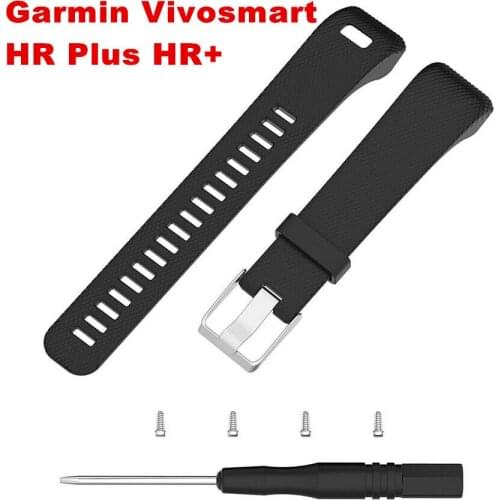 For Garmin Vivosmart HR+ /Approach X10 /X40 Replacement Soft Silicone Bracelet Sport Strap WristBand