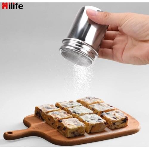 Spice Bottle Jars Container With Mesh Duster Seasoning Box 200ML Salt Pepper Cumin Powder Box Stainless Steel