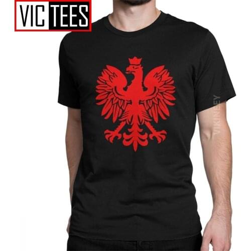 Polish Flag Red Eagle Tshirt Men Poland Husaria Warszawa Polska Funny 100 Percent Cotton Tshirt Clothes
