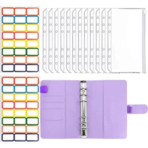 A6 Leather Folder Budget Cash Envelope System Budget Planning Budget Money Envelope Expenditure Budget Sheet and Label