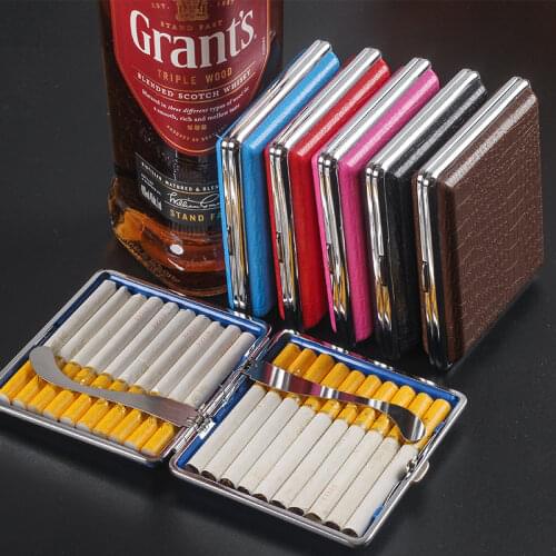 Imitation Crocodile Pattern Cigarette Case for Men Holds 20 Cigarettes Case Box Holder Plastic 84mm Regular Size