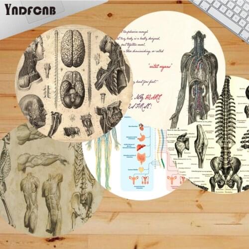 Beautiful Anime medicine anatomy Customized laptop Gaming round mouse pad Anti-Slip Laptop PC Mice Pad Mat gaming Mousepad