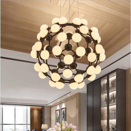 Nordic creative personality molecule ball chandelier post-modern fashion art designer single dining room chandelier