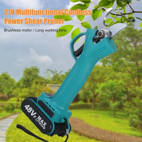 21V Multifunctional Cordless Shear Pruner Electric Shears Pruner Power Pruner Brushless Motor Garden Branch with 2000mAh Battery