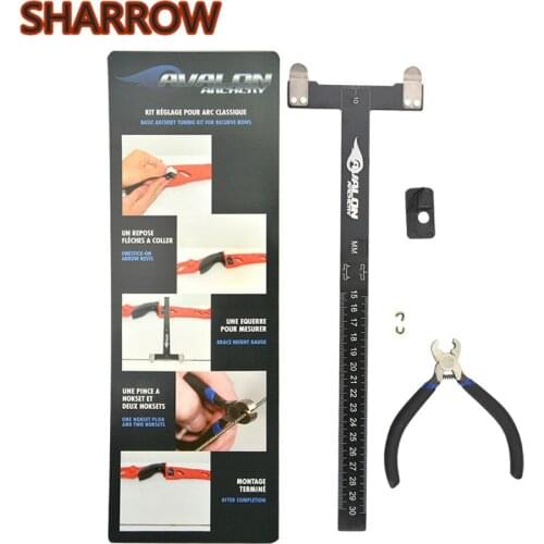 Archery Recurve Bow T Square Ruler Copper Buckle Pliers Kit Plastic Arrow Rest Kits Bow And Arrow Hunting Shooting Accessories