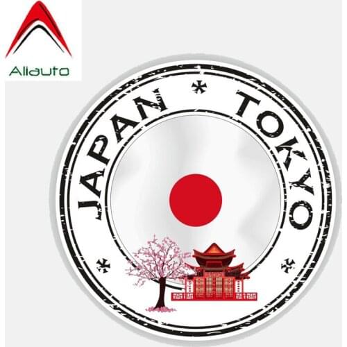 Aliauto Creative Funny Car Sticker Japan Tokyo Round Accessories Vinyl Decal Cover Scratches for Golf 5 Kia Ceed Kia,11cm*11cm