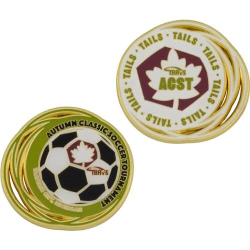 Cheap high quality football game sport commemorative coin high quality galvanized alloy double sided coin