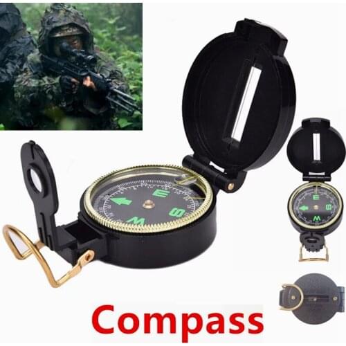 Newest Compass Outdoor Hiking Navigator Camping Pocket Portable Military Geology Safety Gadget