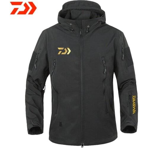 2021 New Autumn Winter DAIWA Fleece Warm Fishing Jacket Winter Fishing Clothes Waterproof Breathable Fishing Clothing 228