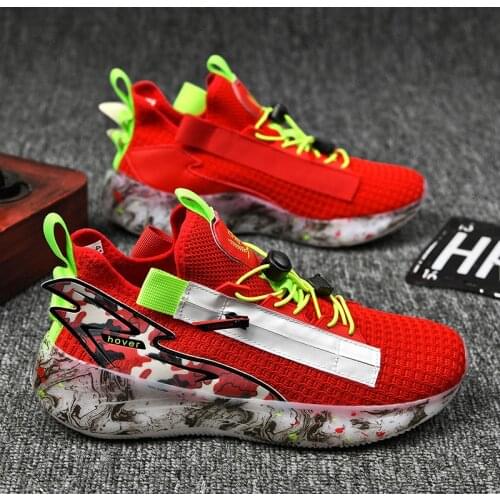 New Arrivals Men Casual Shoes Breathable Graffiti Sneakers Trendy Antiskid Damping Lightweight Casual Sneakers Zapatillas Hombre
