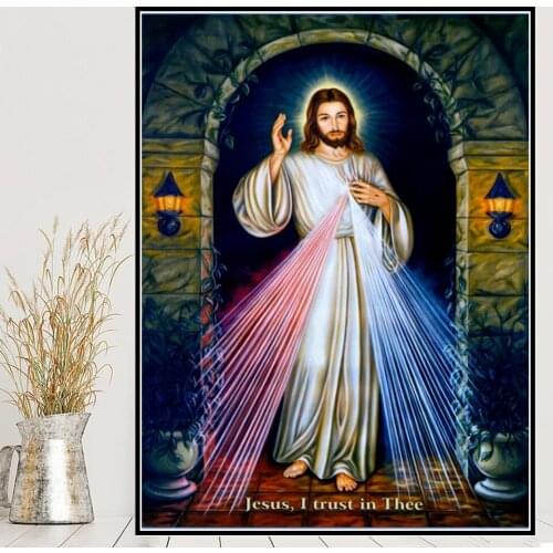 New 5D DIY Diamond Painting Religious Jesus Full Square Drill 3D Mosaic Beads Embroidery Cross Stitch Kits Needlework Home Decor
