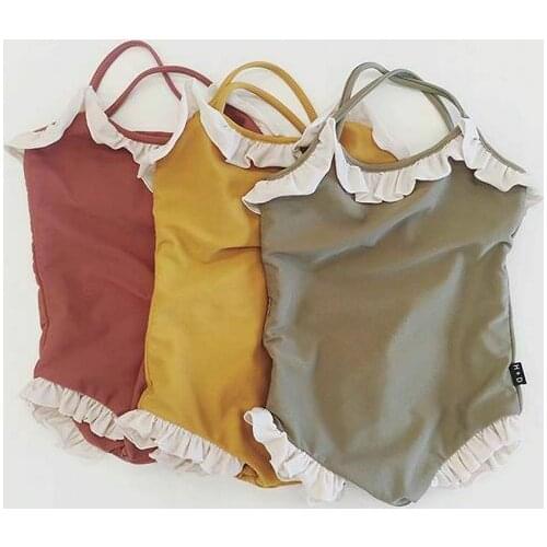 New Summer Baby Girls Floral Swimwear Toddler Swimsuit Kids Bathing Suit Kid Beachwear Bodysuit Cute Girl Clothing