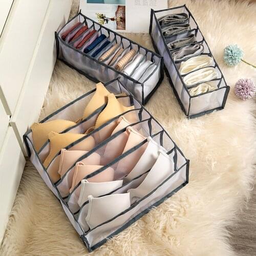 Bra Organizer Socks Organizer Folding Closet Storage Boxes Underwear Clothes Separated Organizer 6/7/11 Grids Drawer Organizer