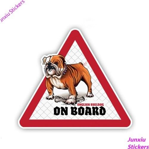 Creative Car Stickers Vinyl Accessories Motocross English Bull Dog Decal Car Window Reflective Car Styling PVC 12cm X 10cm