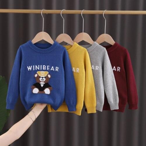 Autumn Winter Children Clothing Cotton Cartoon Sweater For Baby Boys and Girls Pullovers Toddler Kids Sweaters O-neck Knitwear