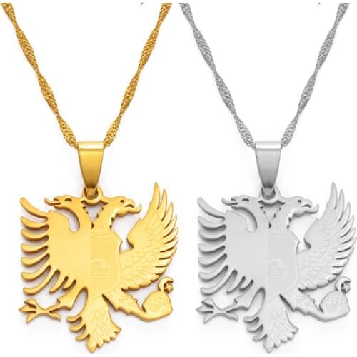 Anniyo Montenegro and Albania Eagle Pendant Neckalces Jewelry #148521
