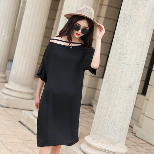 Maternity Gown Loose Temperament Tops Casual Strapless Dresses Pregnant Women Design Summer Dress New Style Pregnancy Clothes