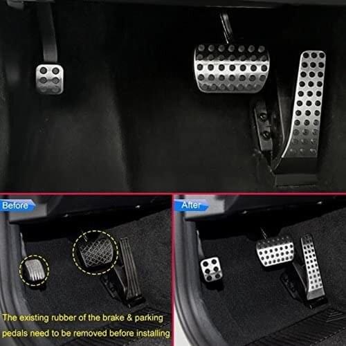 Foot Rests Gas Brake Pedal Plate Footrests Cover For Mercedes Benz C E S GLC GLE Class W205 W213 X253 W167 Brake Gas Pedal Cover