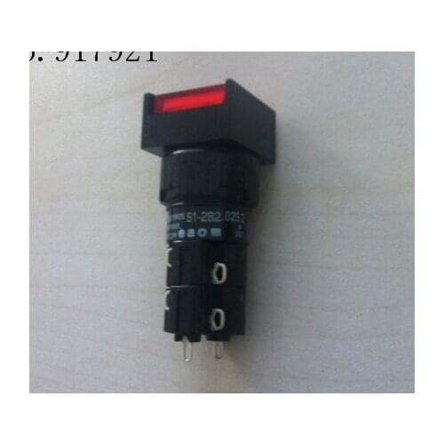 [ZOB] 51-154.0252 Reset Switzerland EAO button switch 51-284.0252 self-locking four open four closed silver contacts