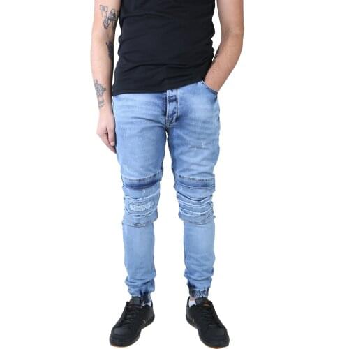 Kayra Store Skinny Jeans Elastic Waist Denim Men Streetwear Straight Trousers Cotton SlimFit Stretch Pants Fashion Clothing 2021