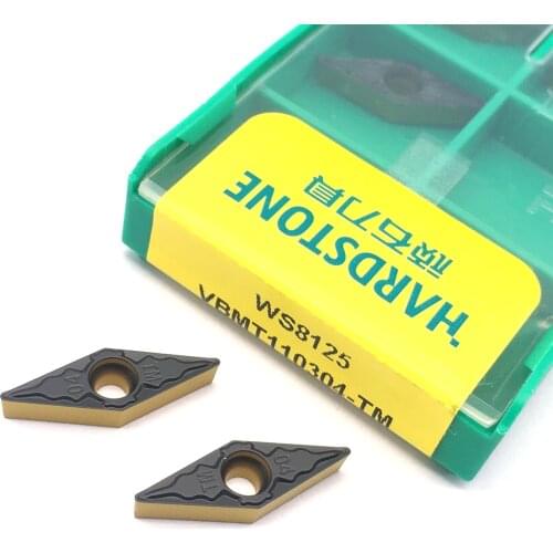 100% Original WS8125 VBMT110304 TM Turning Tools For Steel For WC Type U Drill Bit tool Carbide Inserts CNC Lathe Cutter