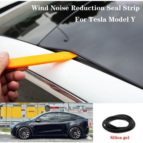 For Tesla Model Y Silica gel Wind Noise Reduction Seal Strip Sunroof Version 2 Dampening