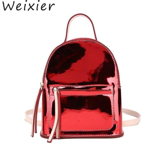 WEIXIER 2019 New Women Fashion Laser Backpacks Summer Candy Color Backpack For Teens Girls Small Back Pack Female Bagpack LQ-21
