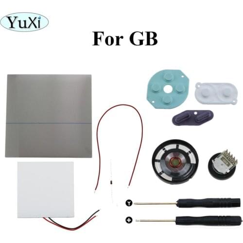 YuXi 1Set For Nintend for Gameboy LCD Panel To Light Up Screen Behind for GB Classic + Speaker Loudspeaker+Silicone Conductive
