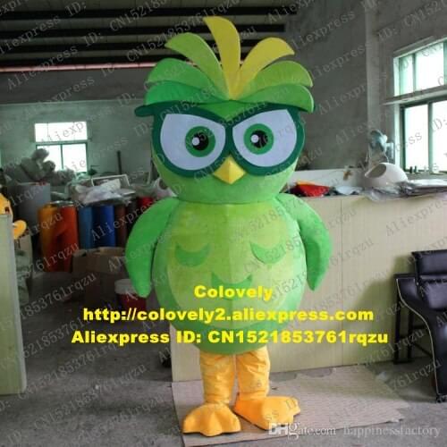 Green Owl Mascot Costume Adult Cartoon Character Outfit Suit Planning And Promotion Anniversary Of The Activity zz7929