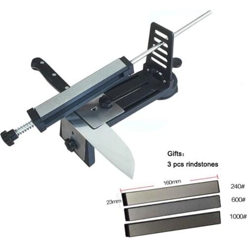 Iron Steel Kitchen Accessories Professional Adjustment Angle Scissors Kitchen Knife Sharpener Sharpening Tools With 3 Whetstones