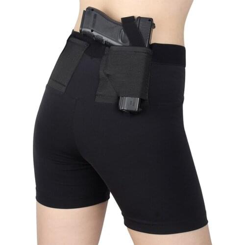 1pcs Hidden Seamless Womens Leggings Holster Quick Pull Tactical Womens Pants Holster Gun Bag Holster