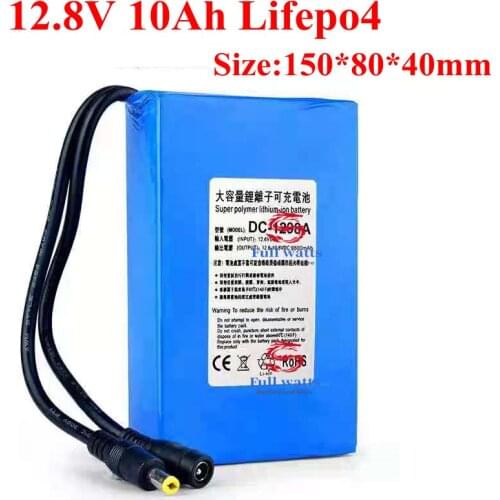 100% New Protection Large Capacity 12.8V 10ah Lifepo4 Battery Pack 12v 10000 MAh Capacity + 14.6v Charger