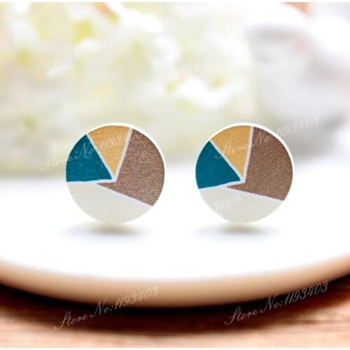 16mm Round High Quality Photo Wood Laser Cut Cabochon to make Rings, Earrings,Bobby pin,Necklaces, Bracelets-(WEH-277)