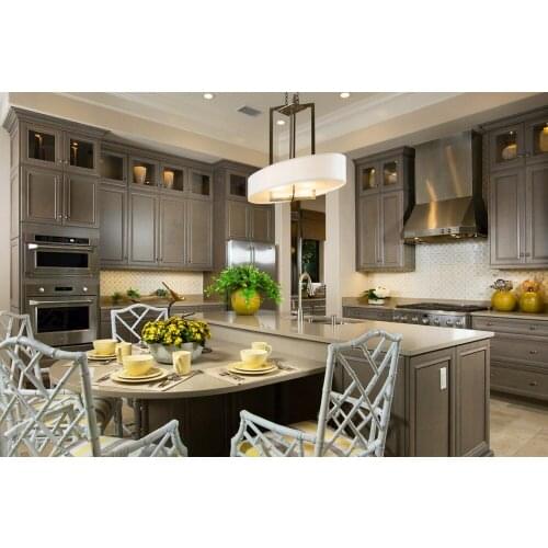 2017 customized made retail solid wood kitchen cabinets discount traditional wooden cabinets with island cabinet S1606155