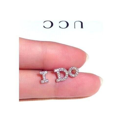 2021New Korea Cute Simple Earrings for Women AAA Zirconia Proposal Earrings Engagement Wedding Cute Accessories Wholesale