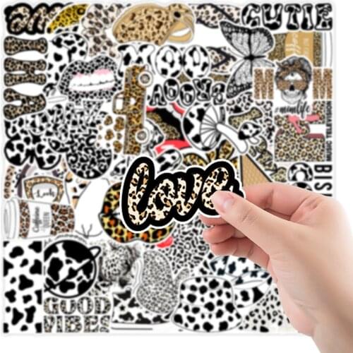 50PCS Spot Sticker Waterproof For on Skateboard Hydro Fask Laptop Suitcase Cute Animal Cartoon Stickers