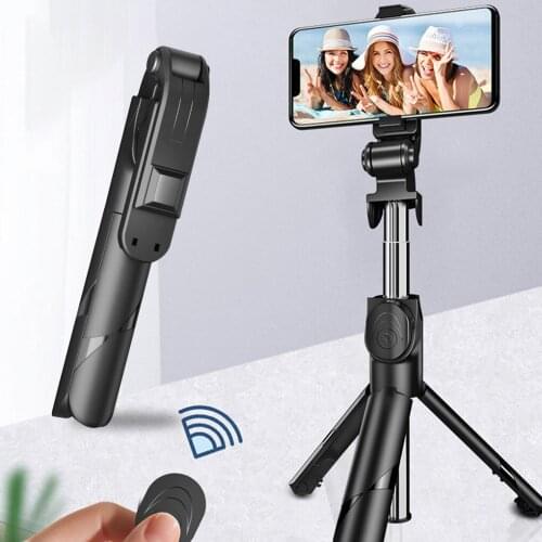 3 in 1 Wireless Bluetooth Selfie Stick Foldable Mini Tripod Extendable Monopod with Remote Control for Samsung IOS Android