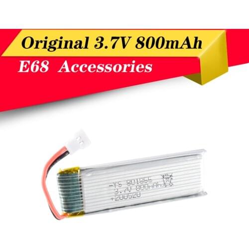 High Quality E68 Drone 2 RC Drone 3.7V 800mAh Lipo Battery Quadcopter Spare Parts Accessories Rechargeable Battery