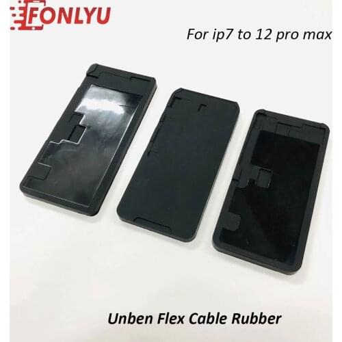 No Fold Flex Cable Black Rubber Pad OCA Laminating Mold Mat LCD Screen Refurbish Mould For iPhone 12 11pro max X XS Repair Tools