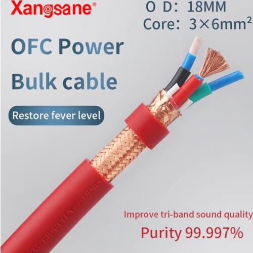 Xangsane M6 HIFI 4N Oxygen-Free Copper (OFC) Audio Bulk cable Power Cable Audiophile DIY High Quality Manual Cable