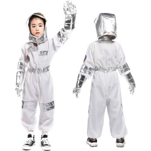 Astronaut Spaceman Cosplay Costume Halloween Costumes For Kids Boys Science Festival Party Performance Clothing Free Shipping