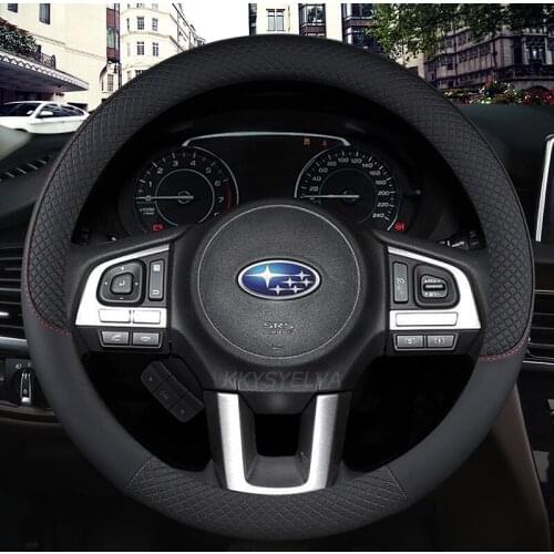 Leather Car Steering Wheel Cover Anti-slip for Subaru Forester Legacy XV BRZ WRX High Quality Auto Accessories